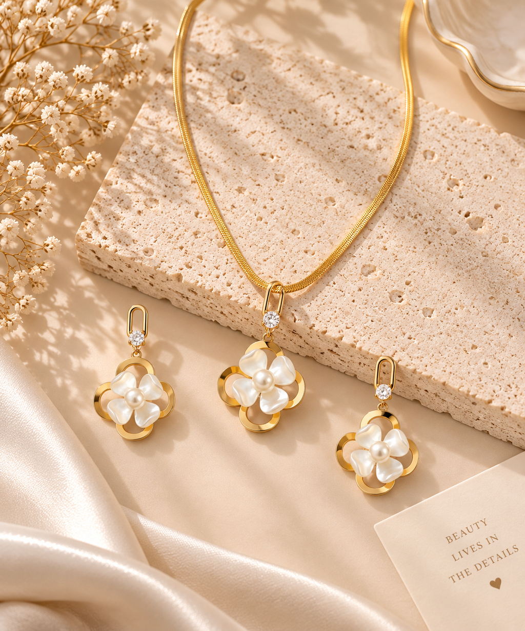 Stainless Steel Necklace & Earrings Collection