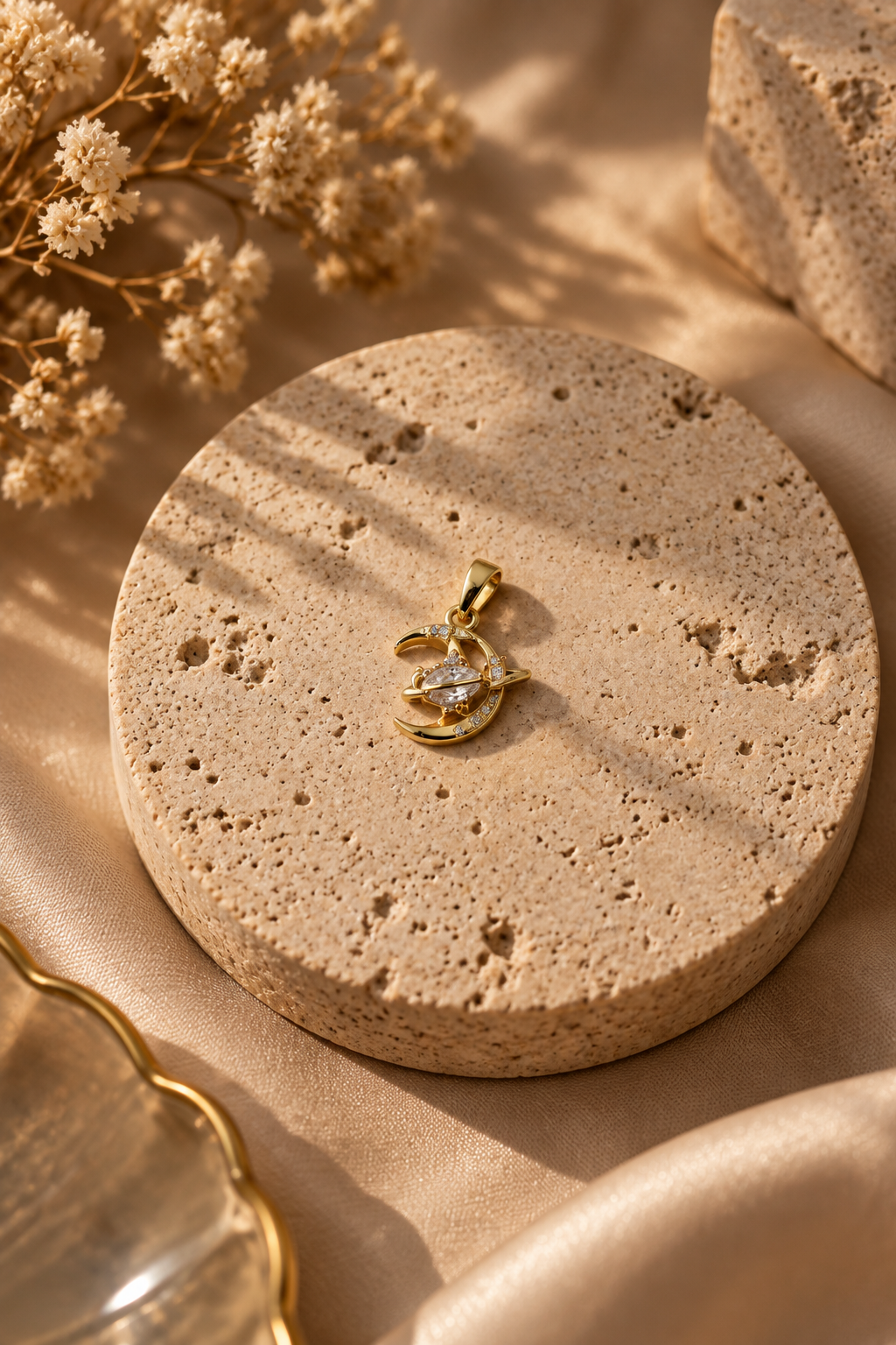 The Double Loop Crystal Pendant