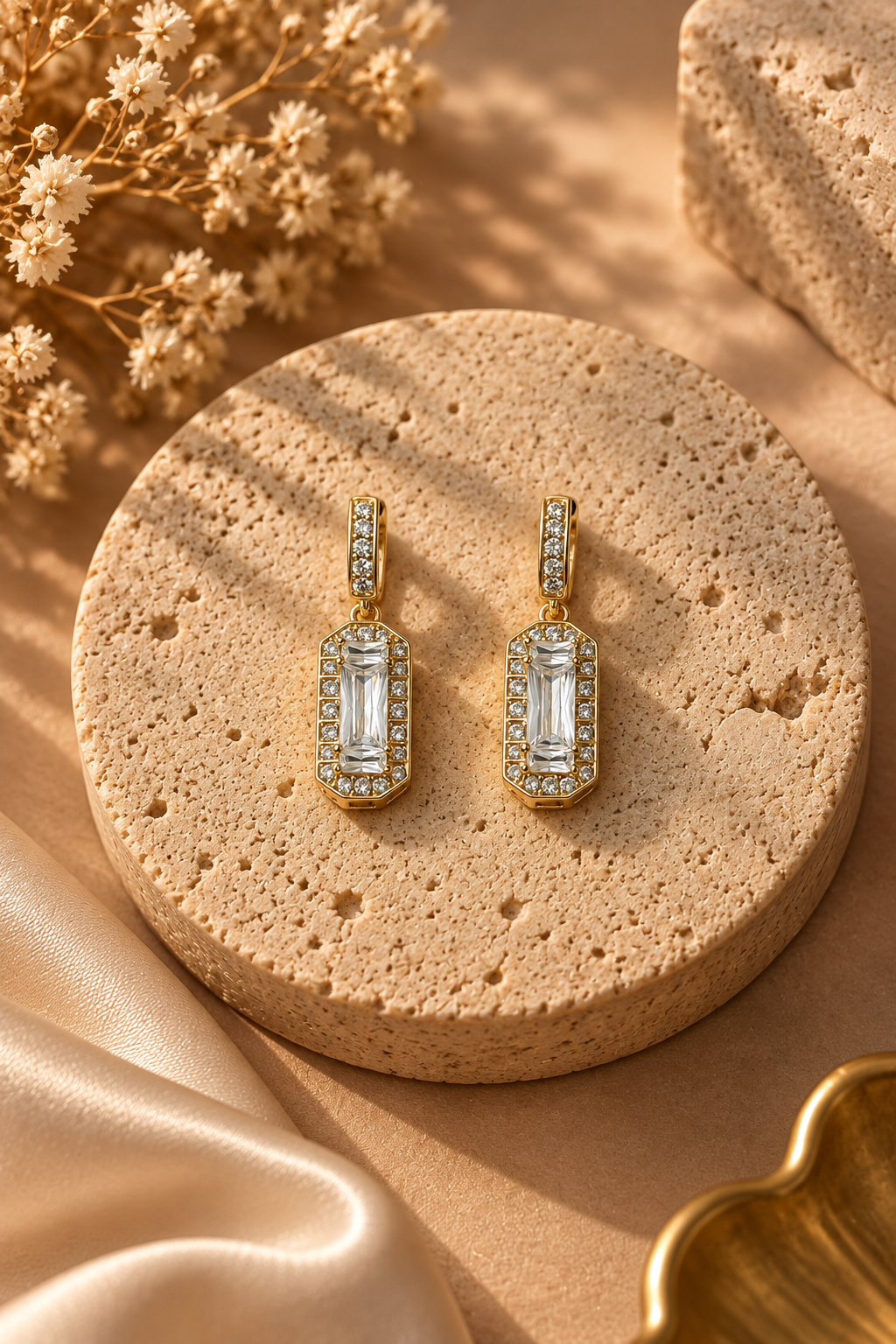 Gold-Plated Stainless Steel Earrings