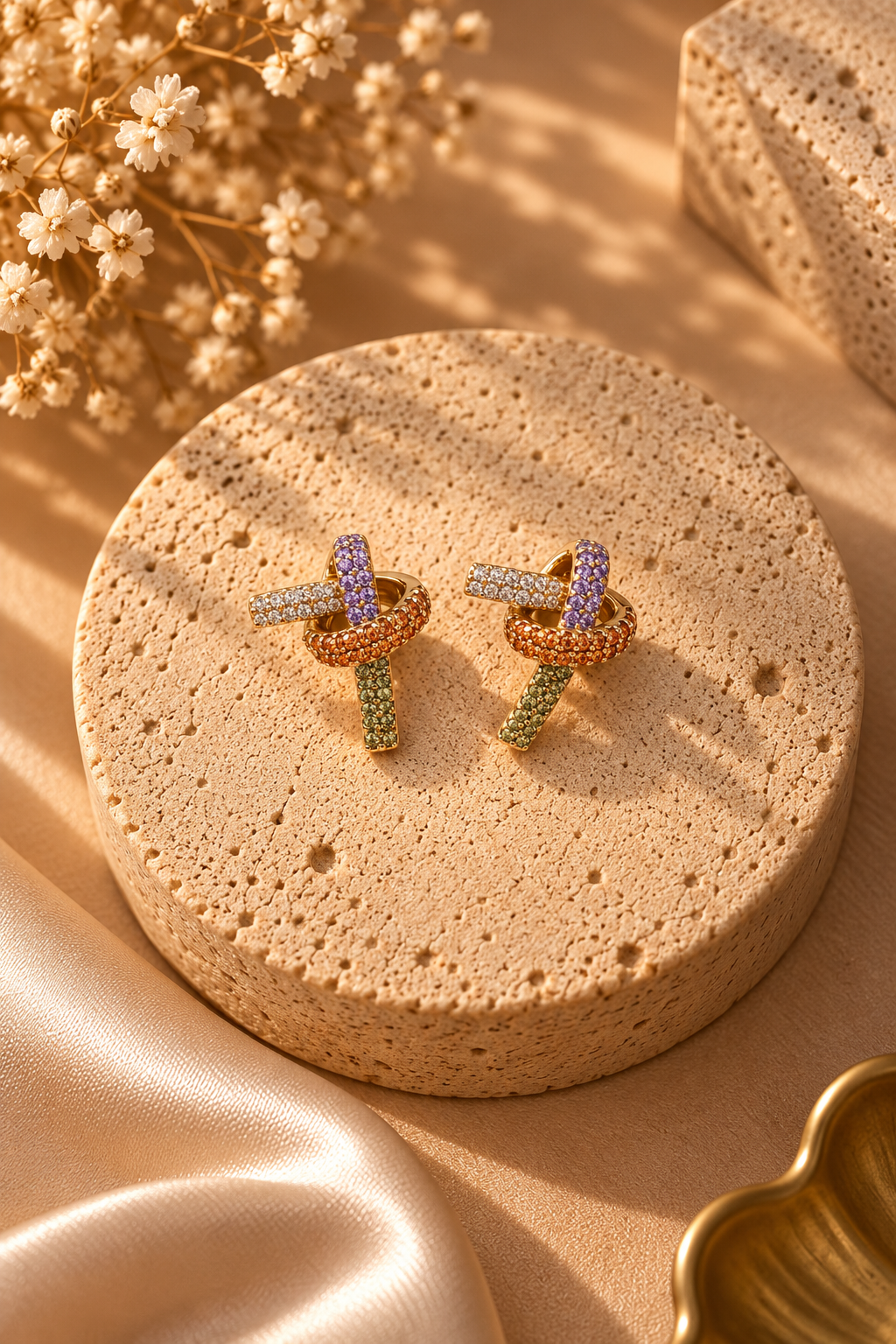 Gold-Plated Stainless Steel Earrings