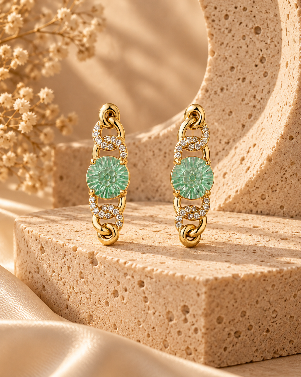 Gold-Plated Stainless Steel Earrings