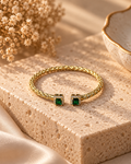 Gold Twisted Rope Cuff Bracelet