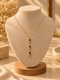 Gold Rose Vine Pendant Necklace