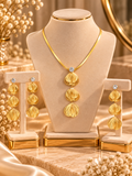 Layered Thread Tassel Necklace & Earring Set