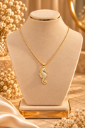 Gold Seahorse Pendant Necklace