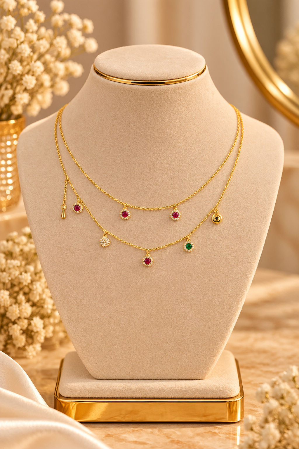 Stainless Steel Necklace - Multicolor