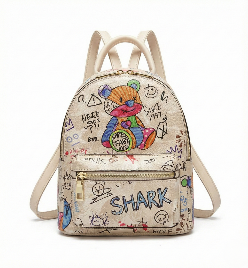 Graffiti Bear Mini Backpack
