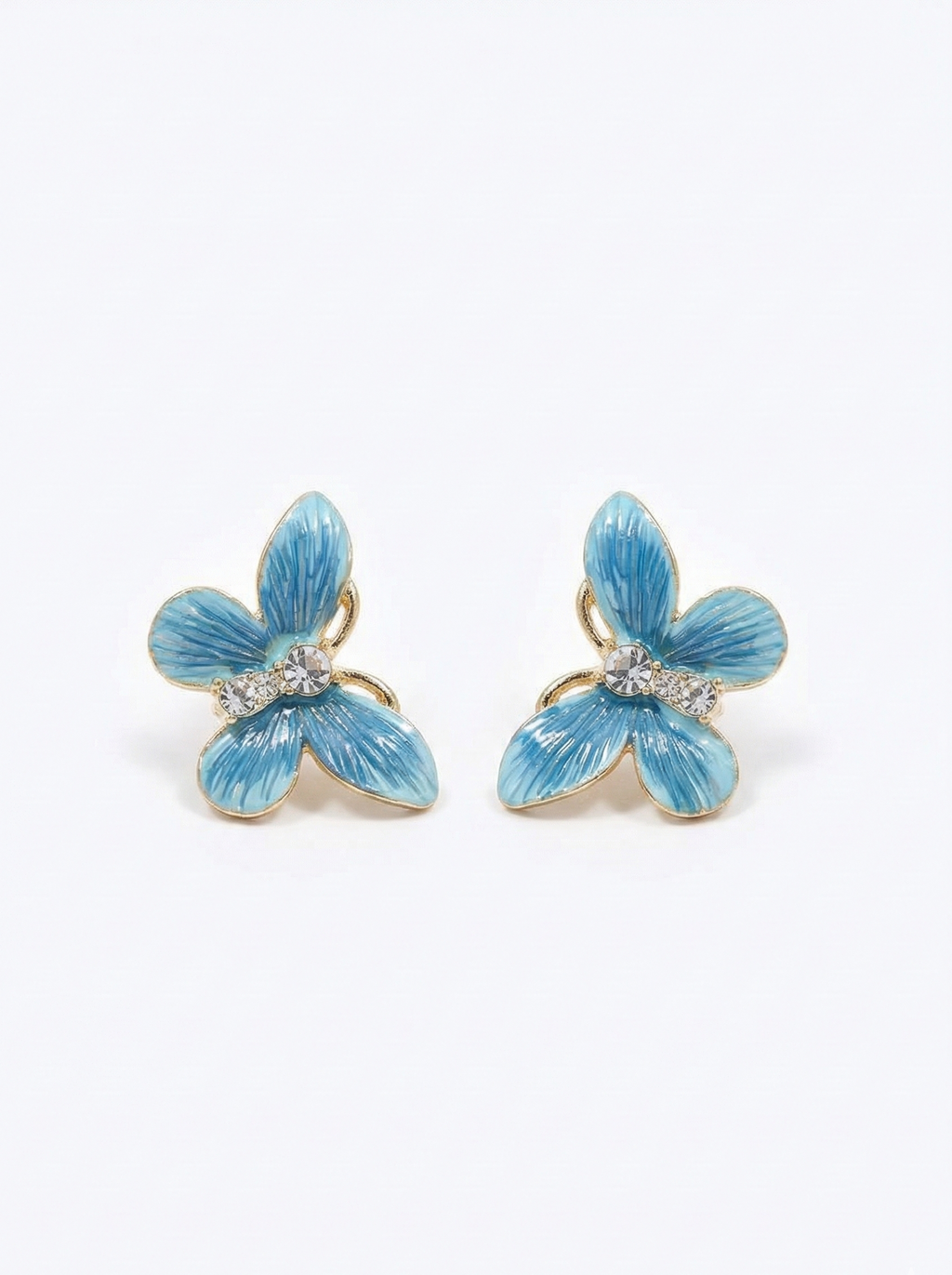 Crystal Butterfly Stud Earrings