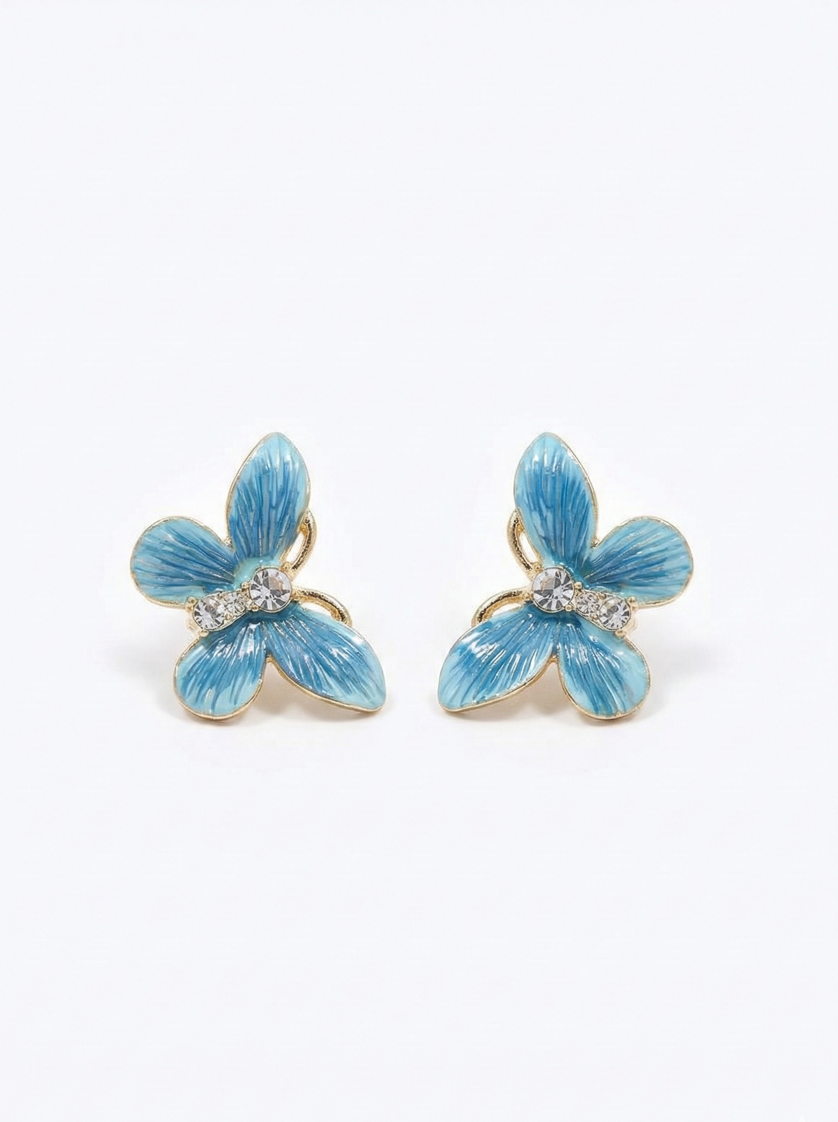Crystal Butterfly Stud Earrings