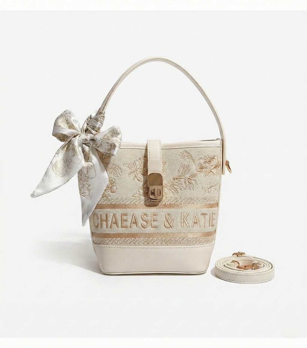 Chaease & Katie Embroidery Bucket Bag