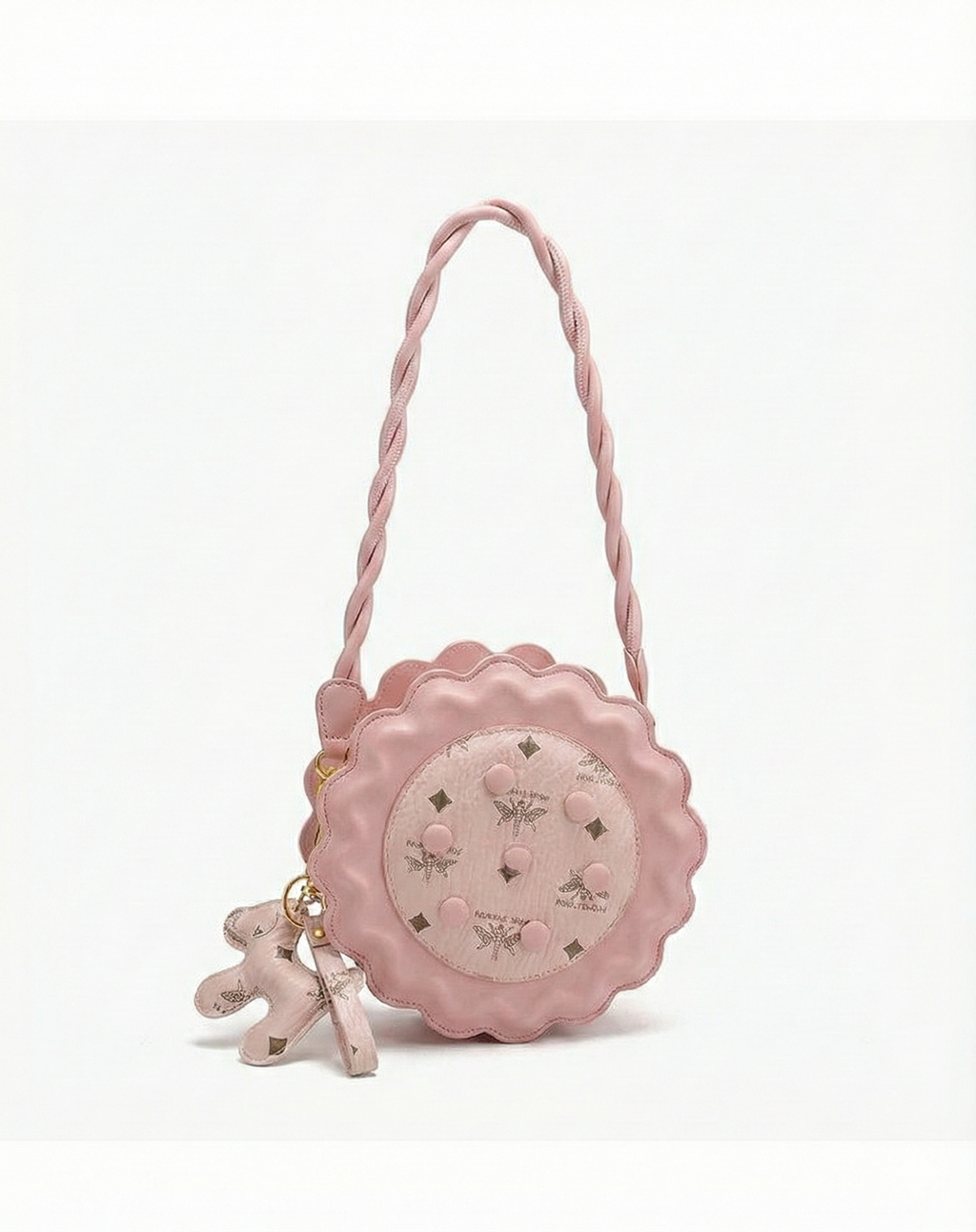 Rosé Scallop Circle Bag