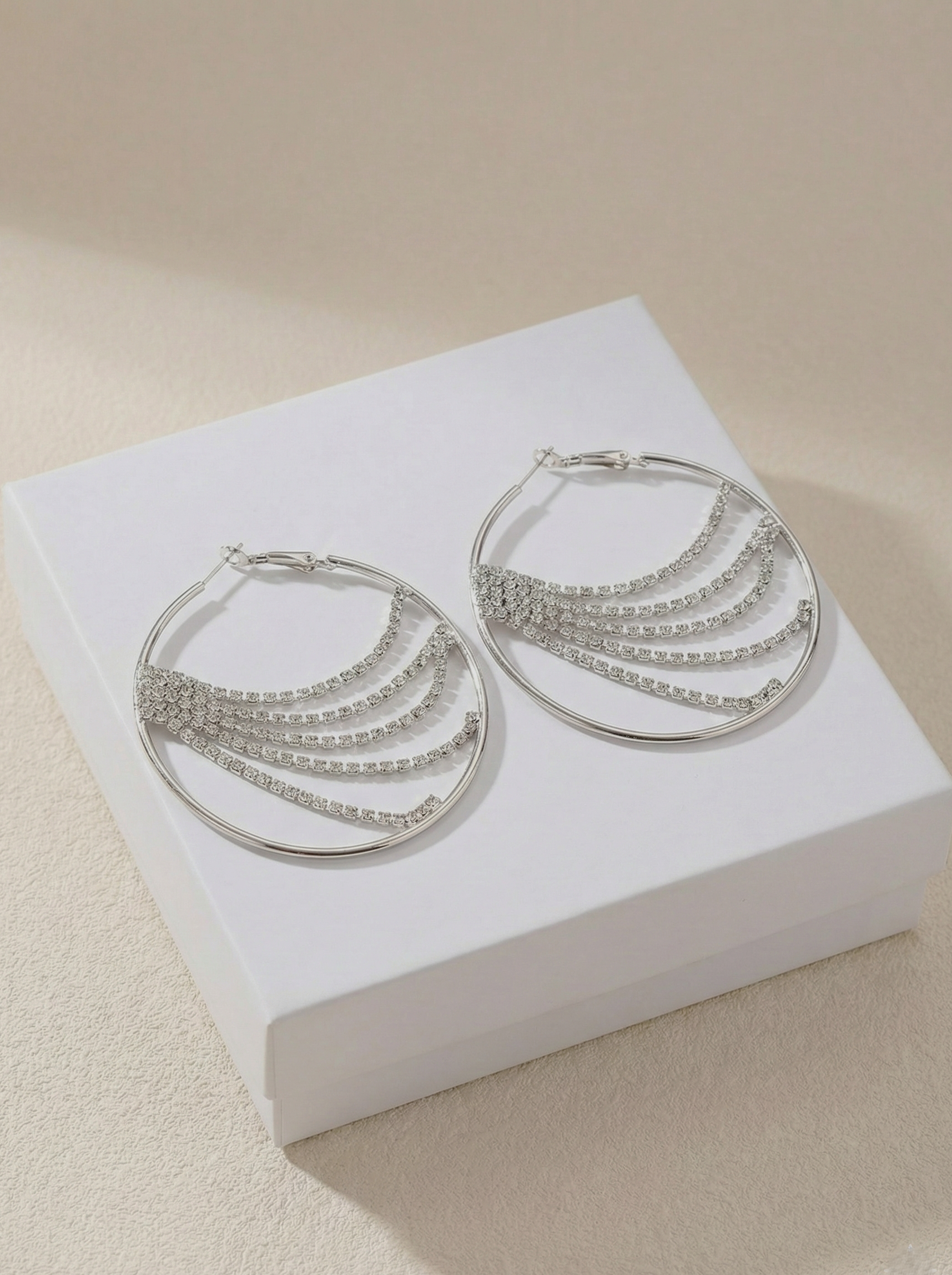 Crystal Chandelier Hoop Earrings
