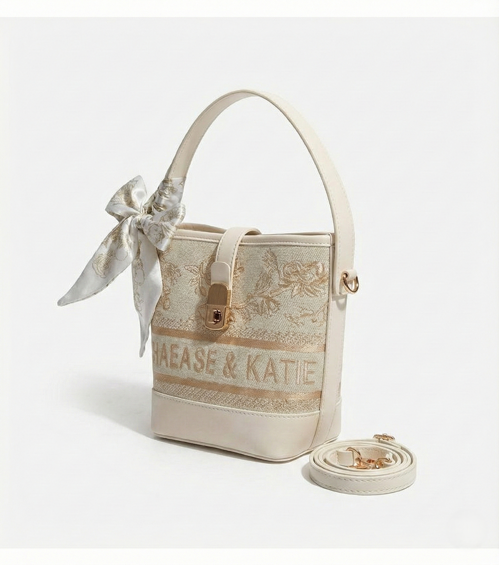 Chaease & Katie Embroidery Bucket Bag