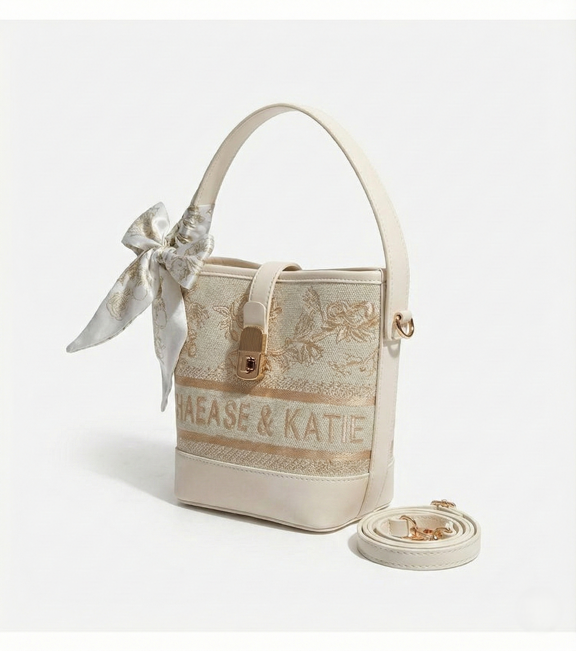 Chaease & Katie Embroidery Bucket Bag