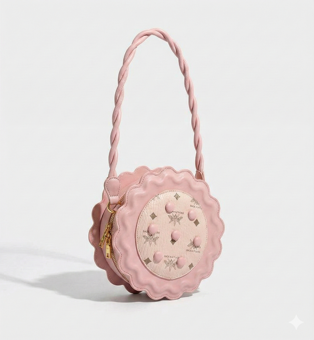 Rosé Scallop Circle Bag