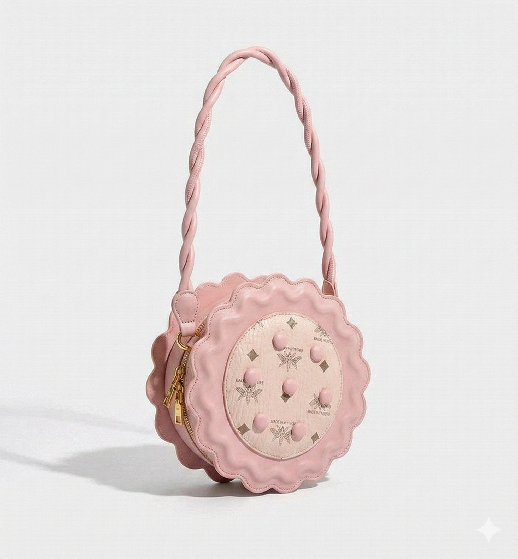 Rosé Scallop Circle Bag
