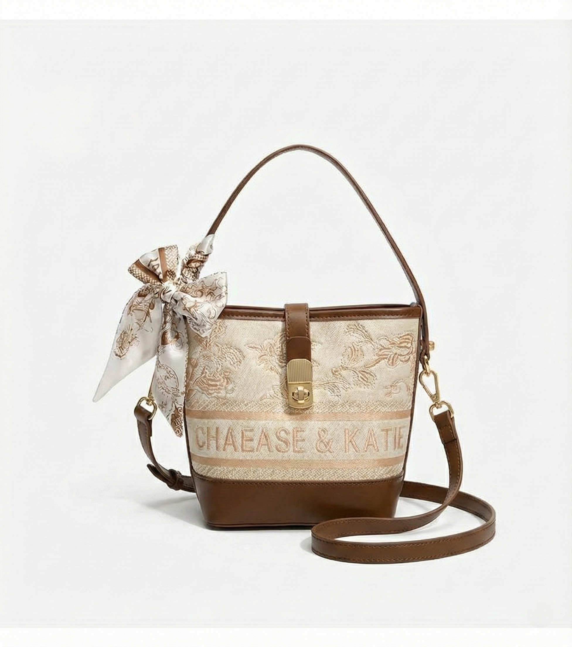 Chaease & Katie Embroidery Bucket Bag