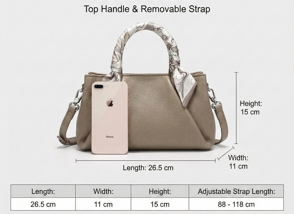 Taupe Scarf Handbag