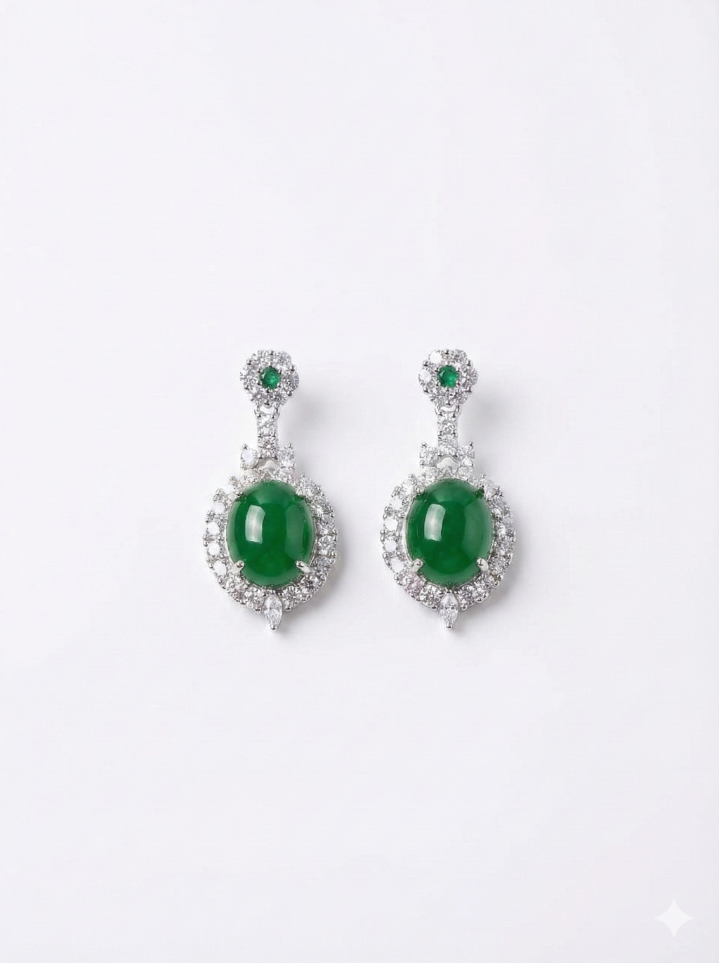 Midnight Green Charm Earrings