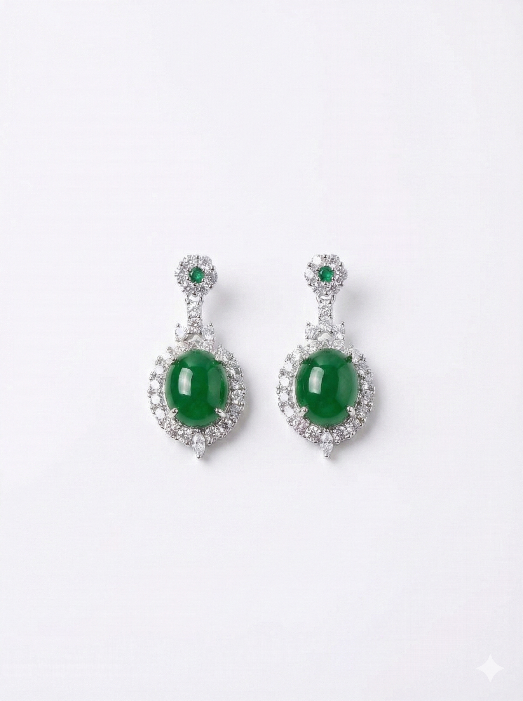 Midnight Green Charm Earrings