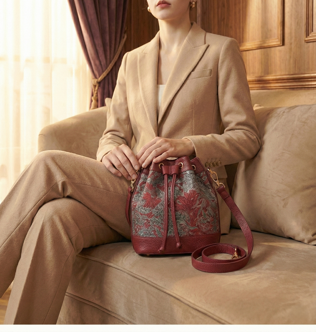 Crimson Epos Bucket Bag