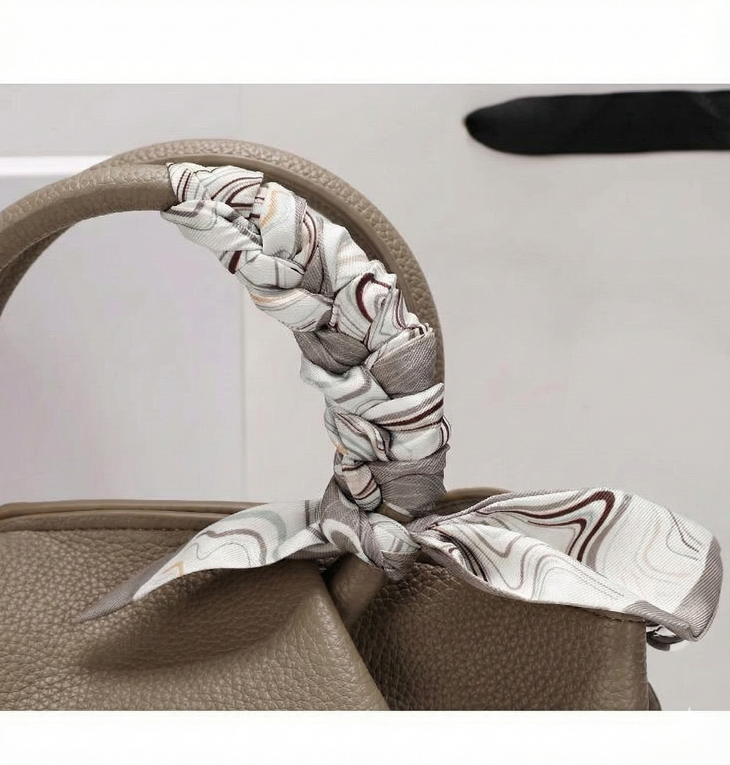 Taupe Scarf Handbag