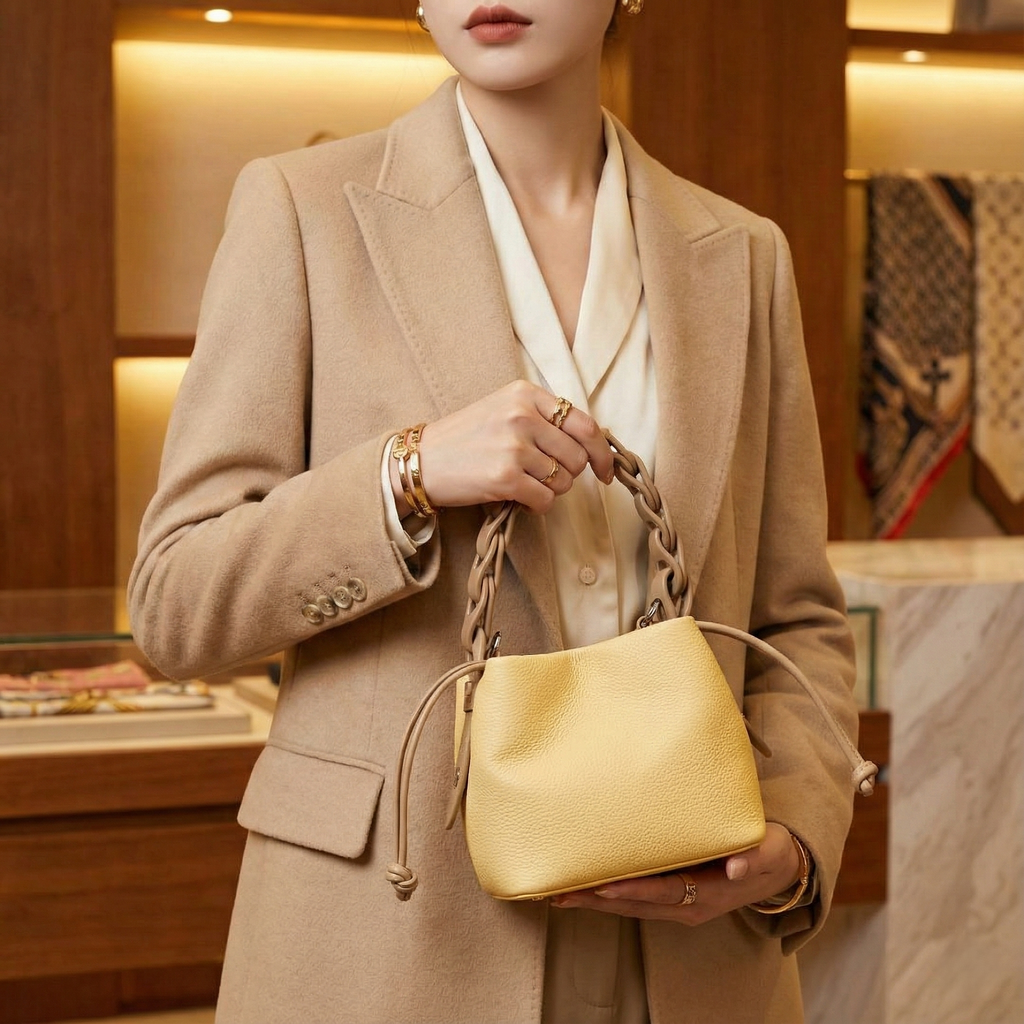 Elara Braided Bucket Bag