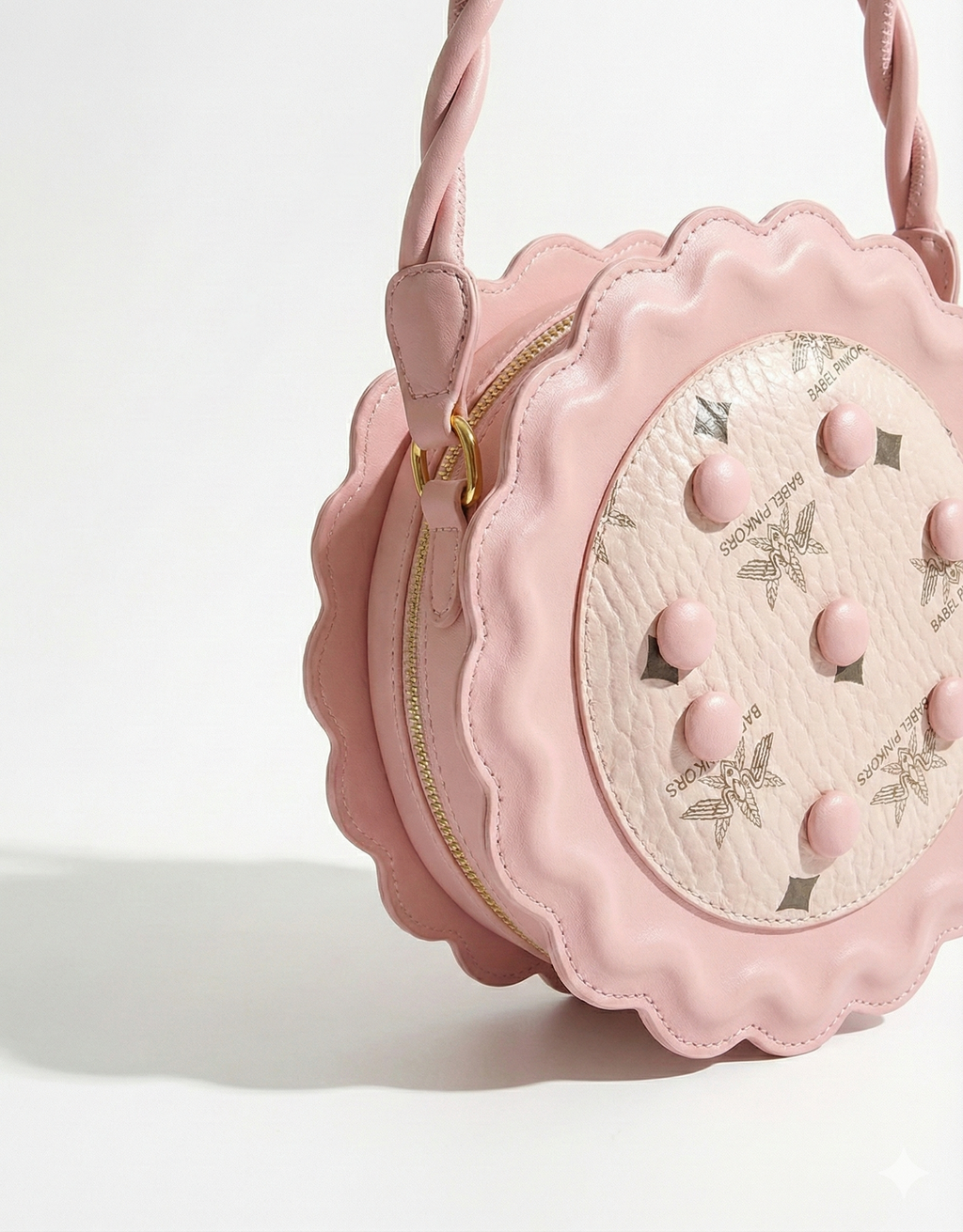 Rosé Scallop Circle Bag