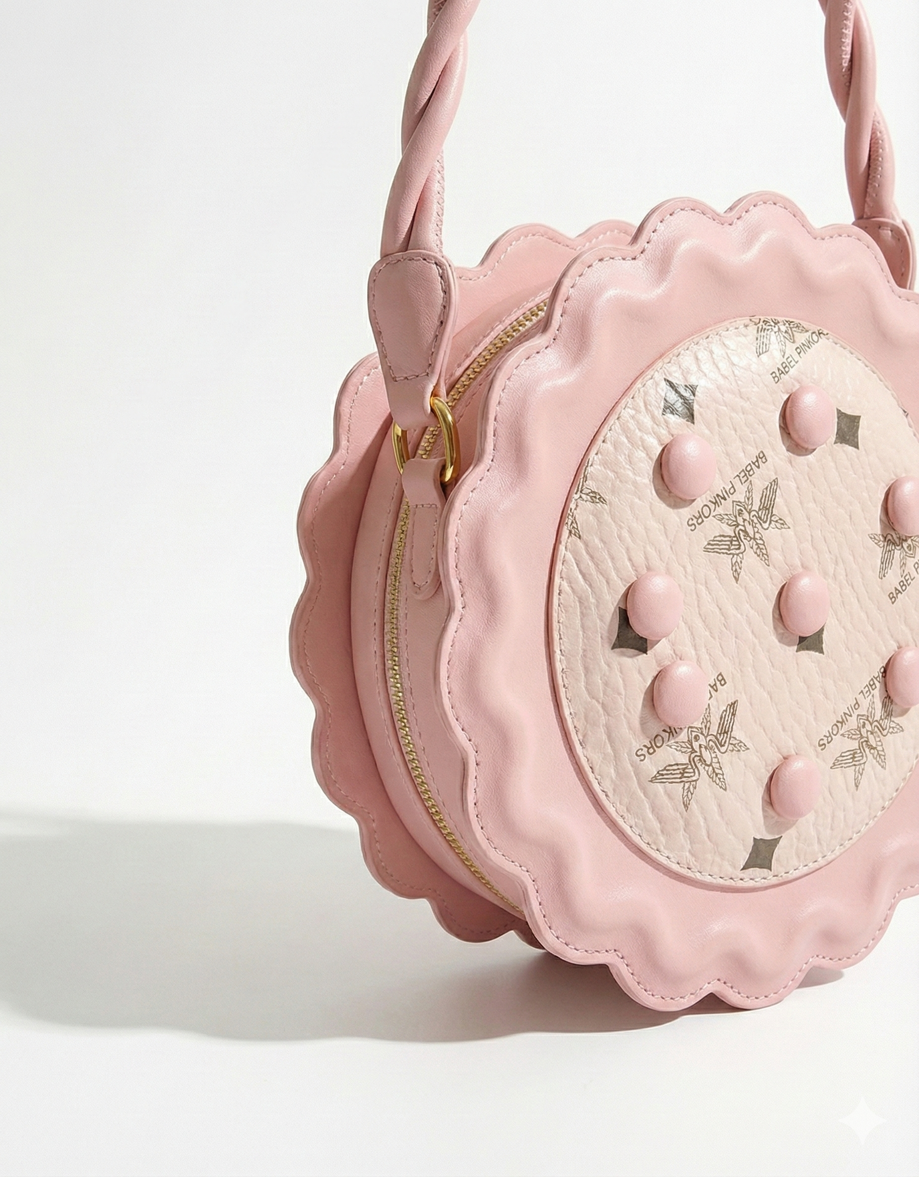 Rosé Scallop Circle Bag