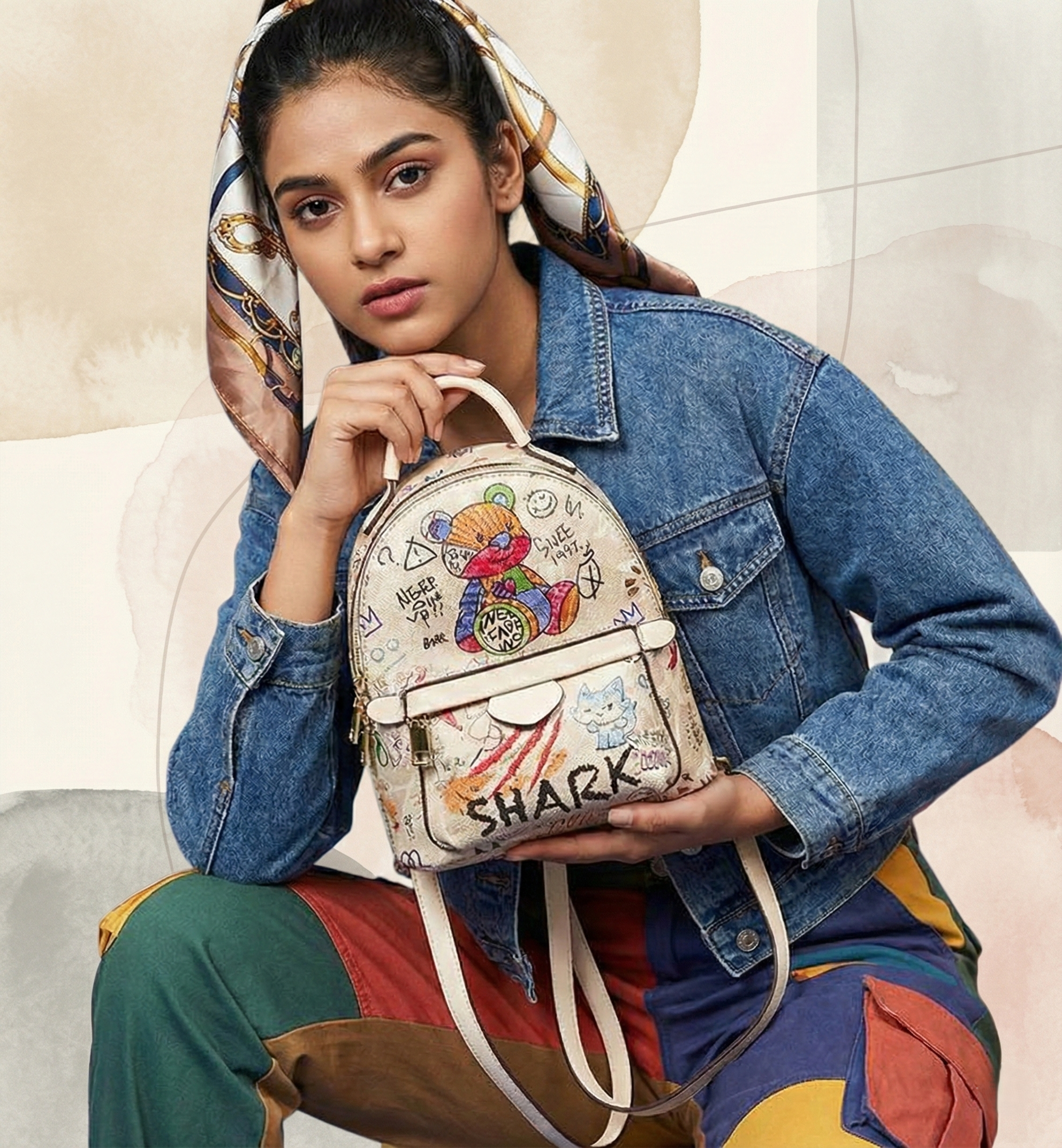 Graffiti Bear Mini Backpack