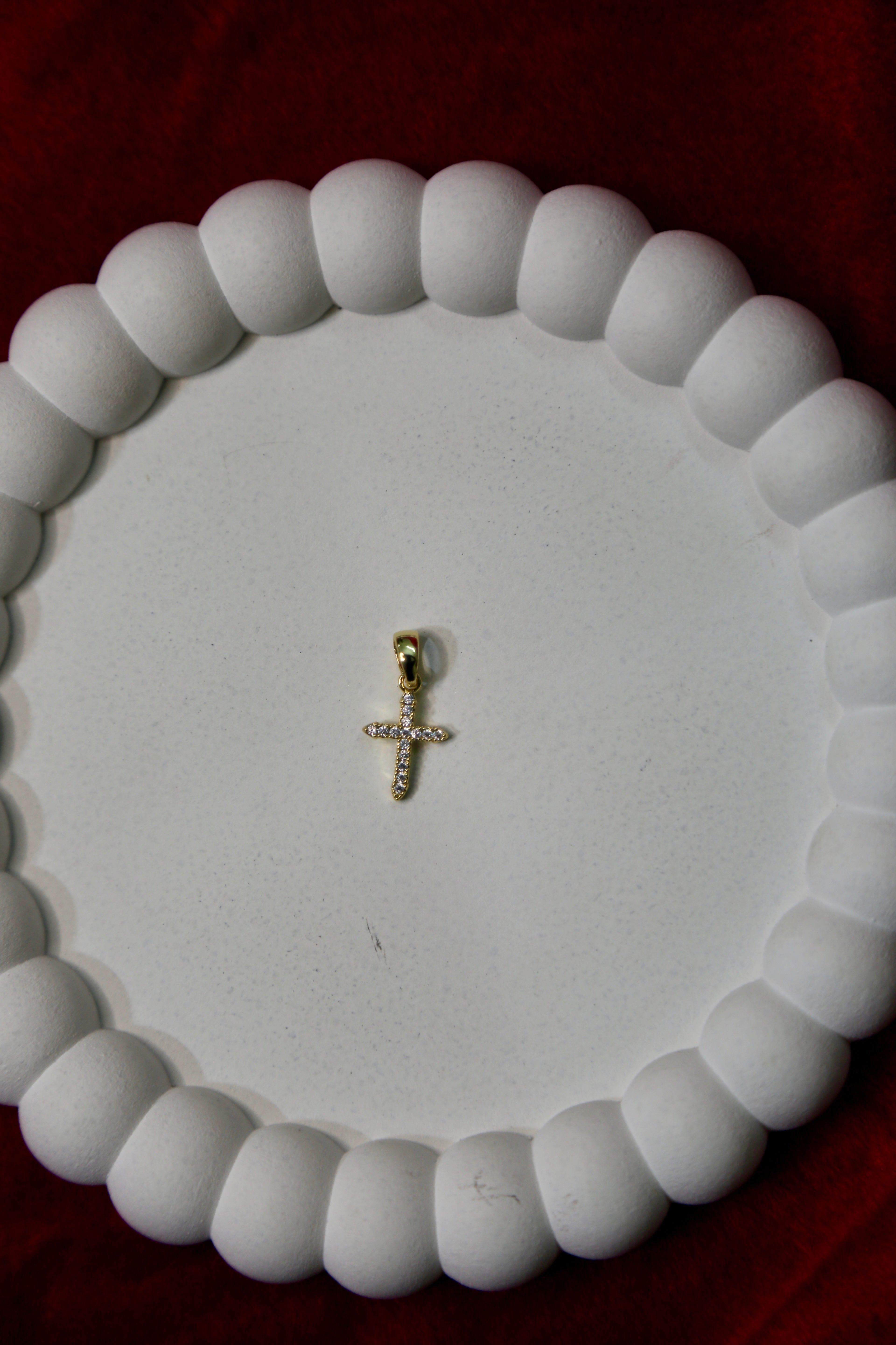 The Dainty Crystal Cross Pendant