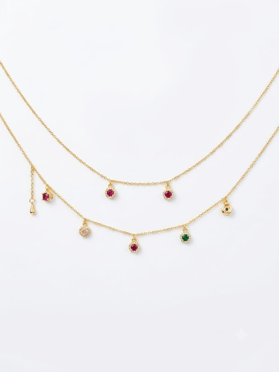 Stainless Steel Necklace - Multicolor