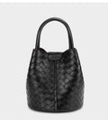 Noir Lattice Bucket Bag