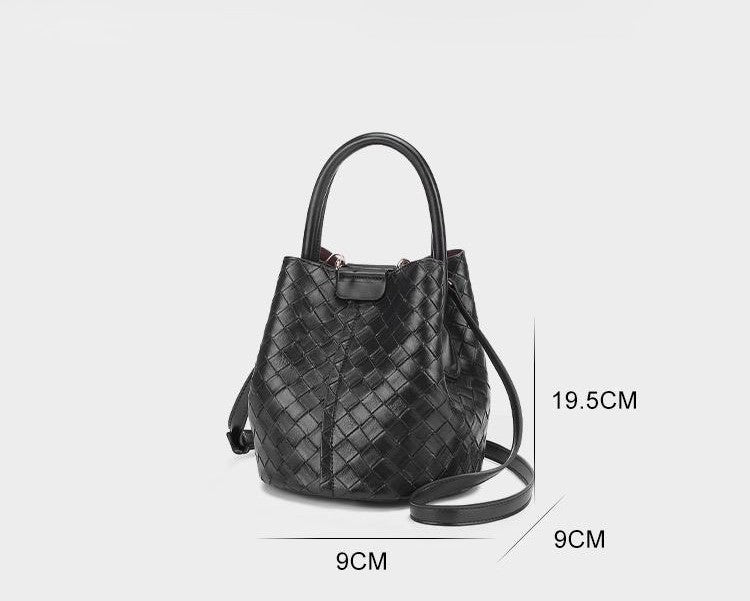 Noir Lattice Bucket Bag