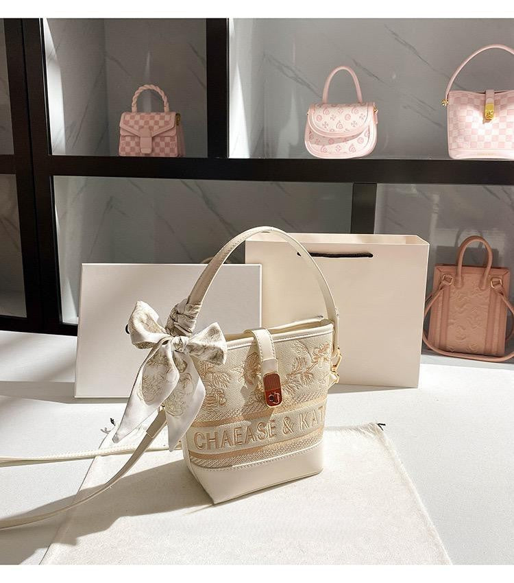 Chaease & Katie Embroidery Bucket Bag