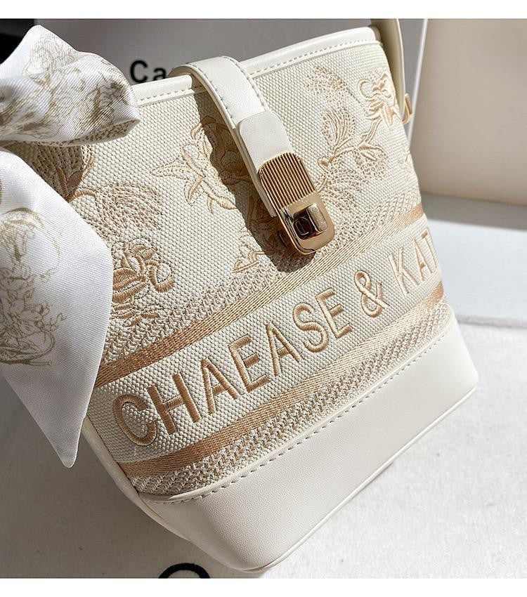 Chaease & Katie Embroidery Bucket Bag