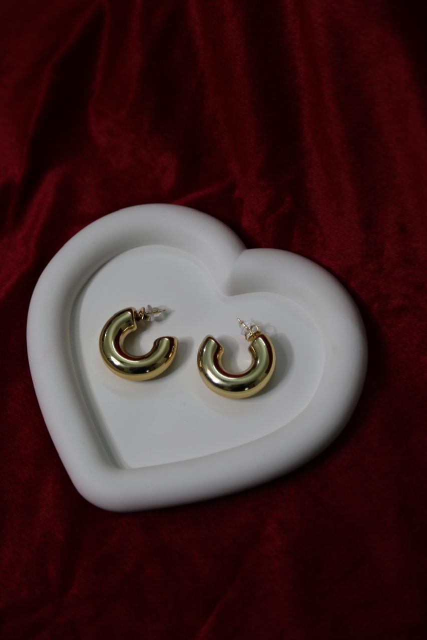 Chubby Hoop Studs