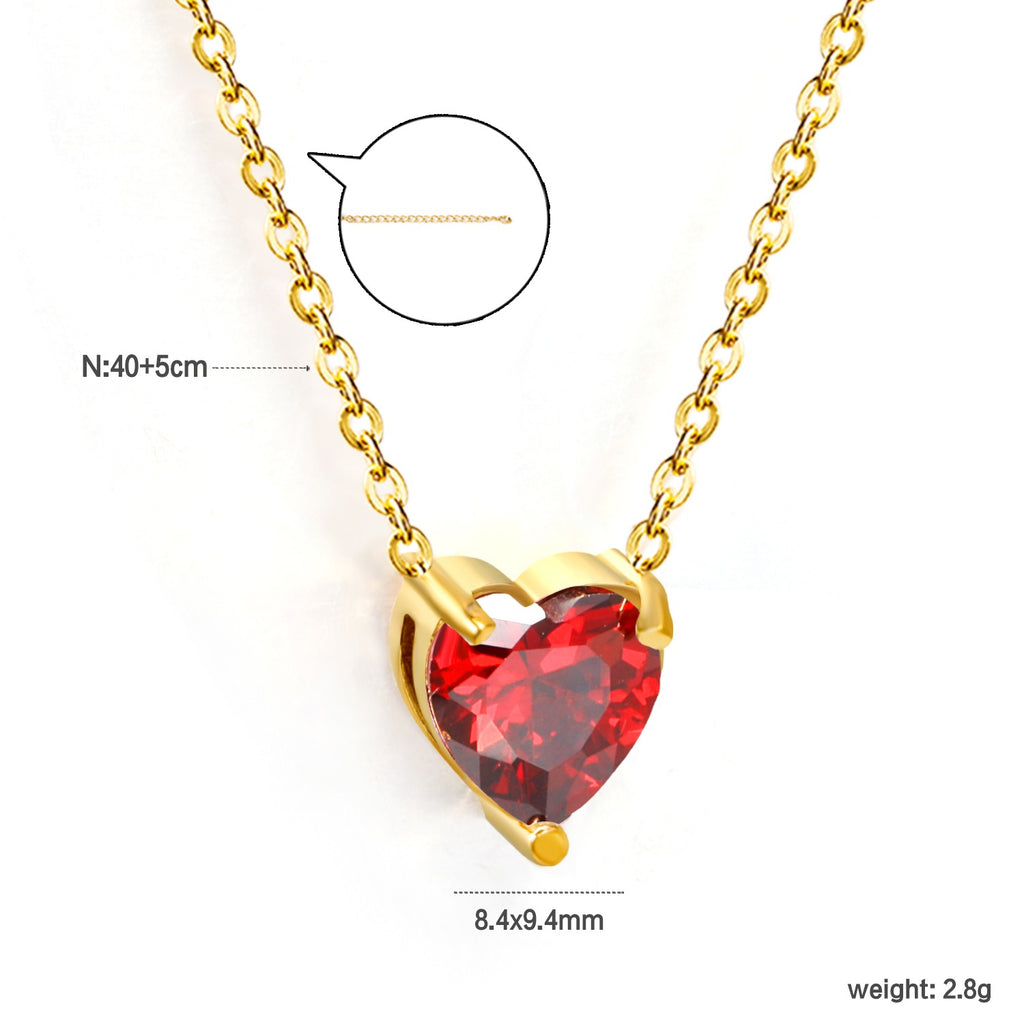 The Amour Heart Necklace| 18K Gold Plated