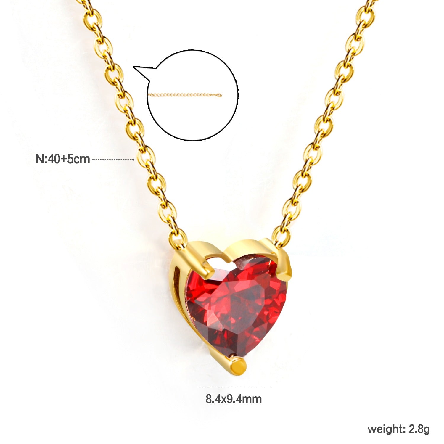The Amour Heart Necklace| 18K Gold Plated