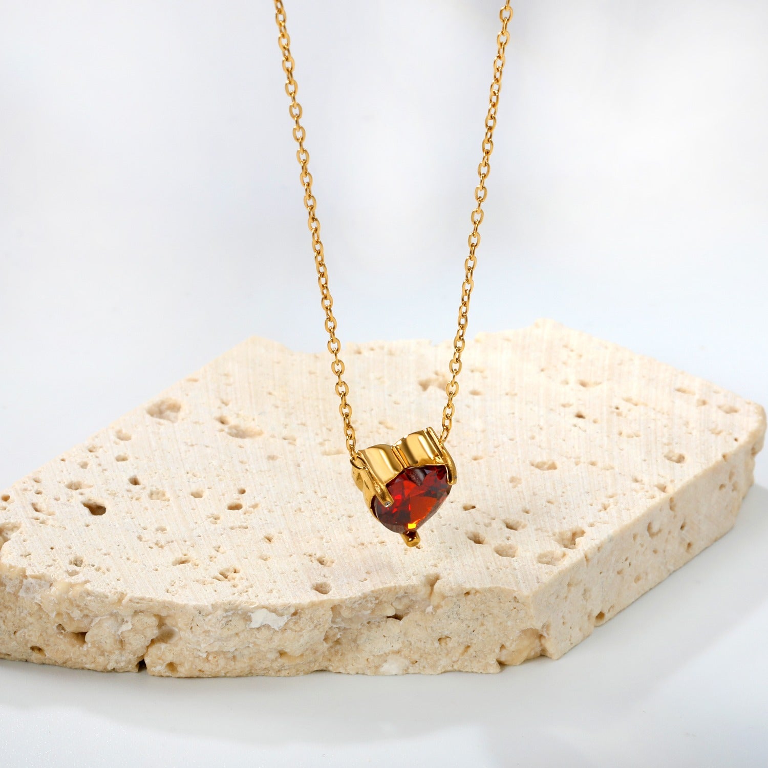 The Amour Heart Necklace| 18K Gold Plated