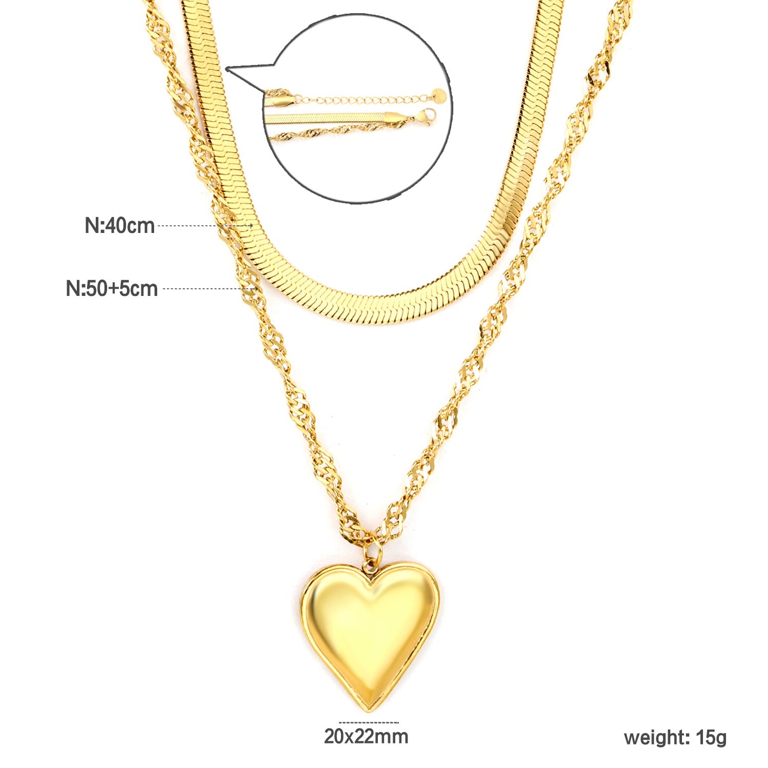 The Eternal Heart Necklace | 18K Gold Plated
