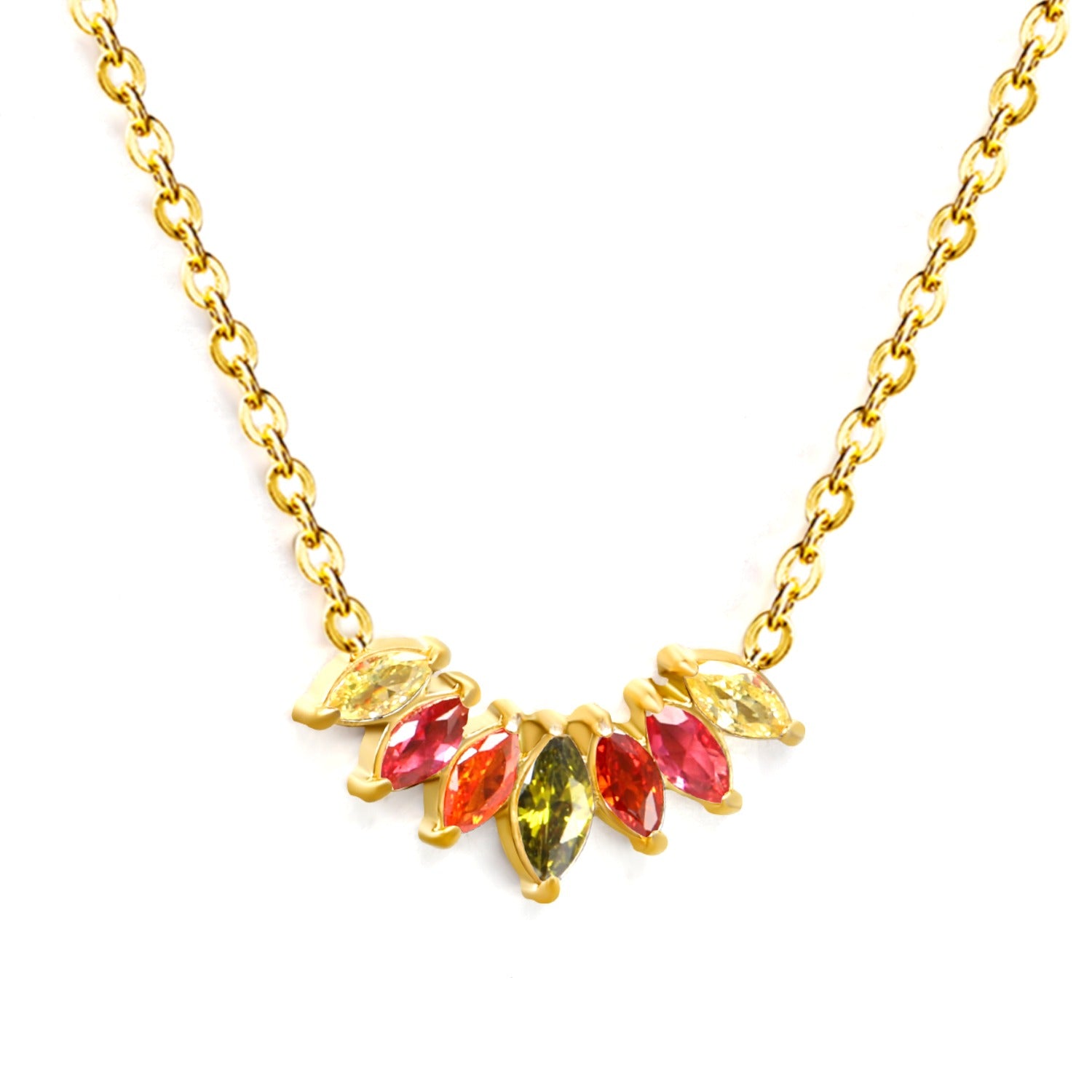 The Iris Marquise Necklace | 18K Gold Plated