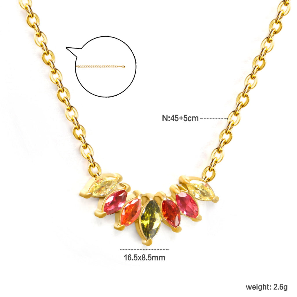 The Iris Marquise Necklace | 18K Gold Plated