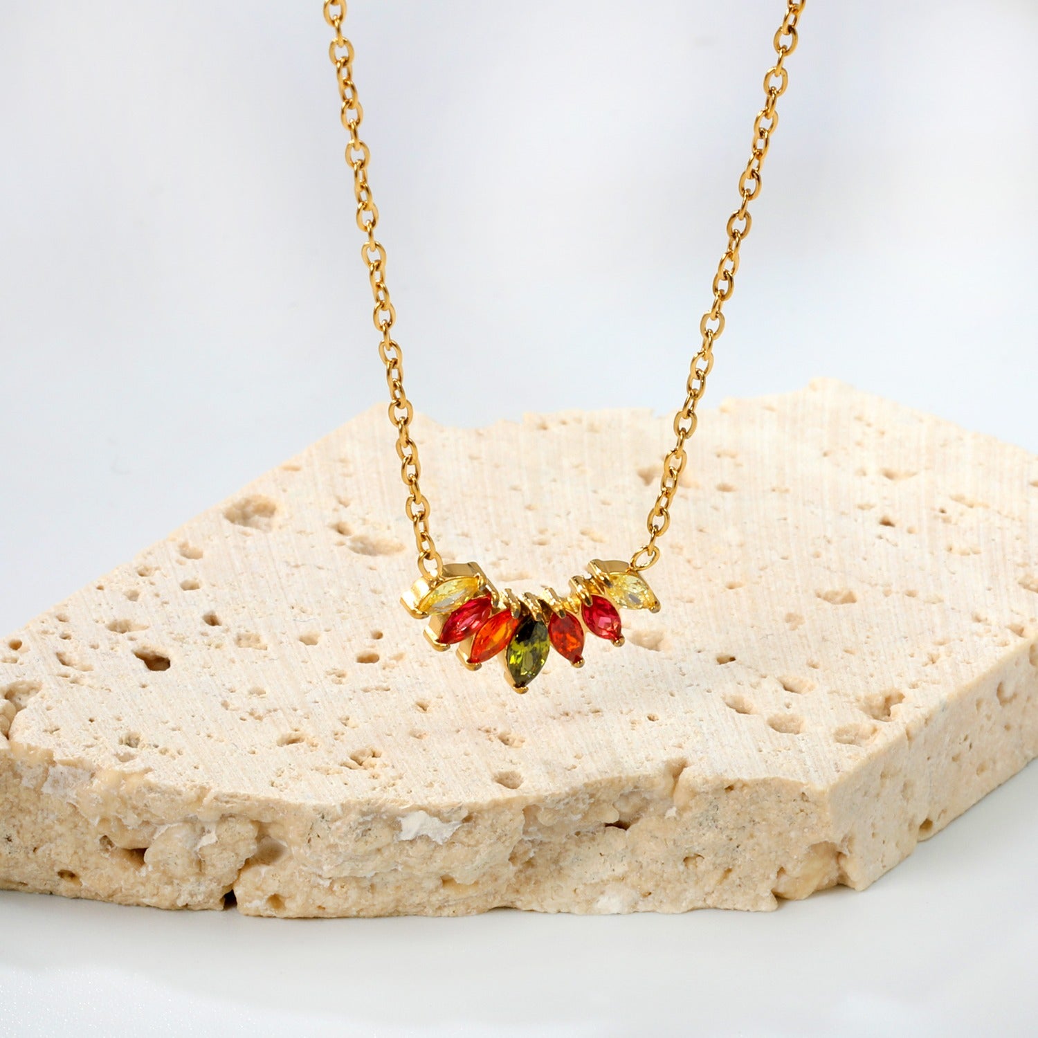 The Iris Marquise Necklace | 18K Gold Plated