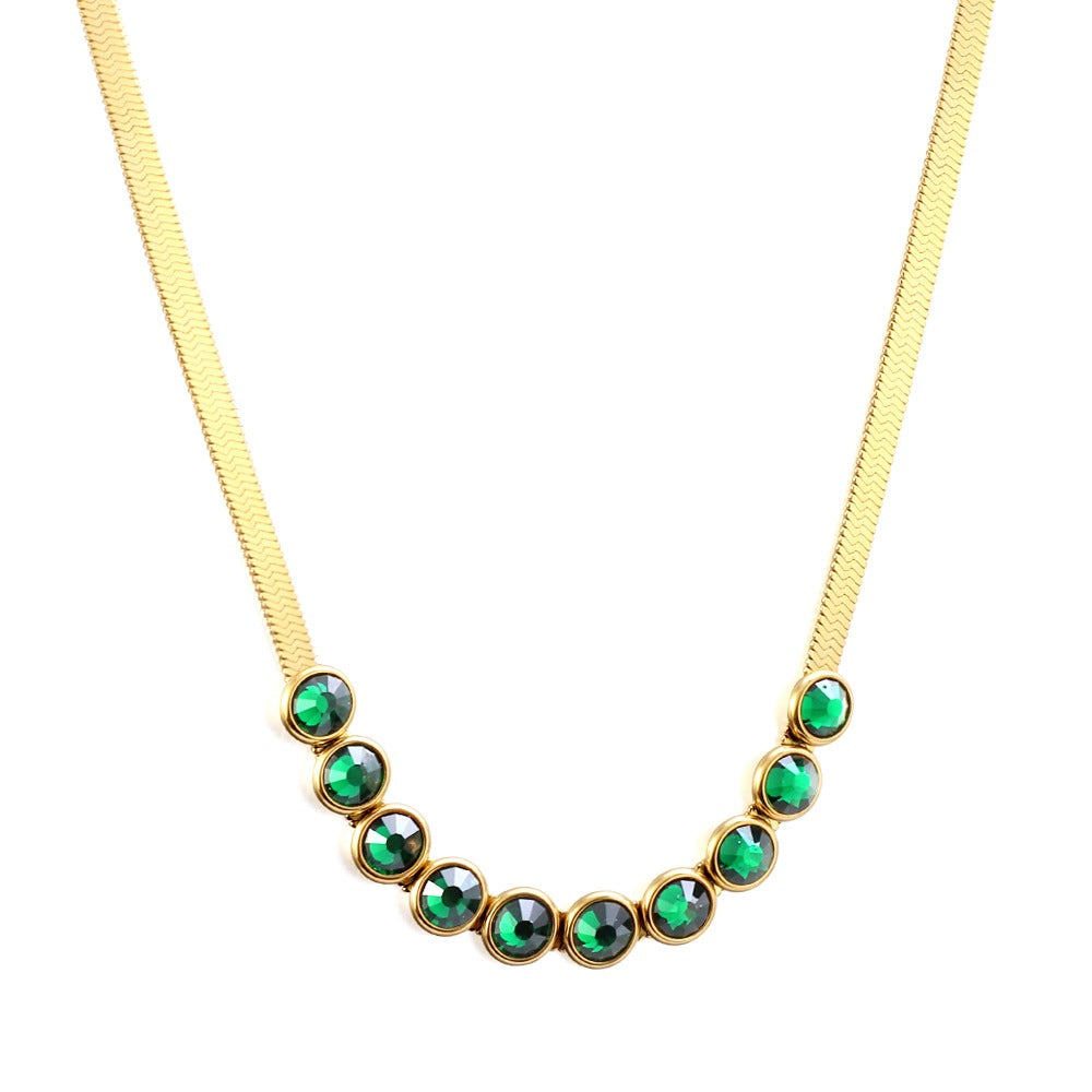The Esme Emerald Necklace | 18K Gold Plated