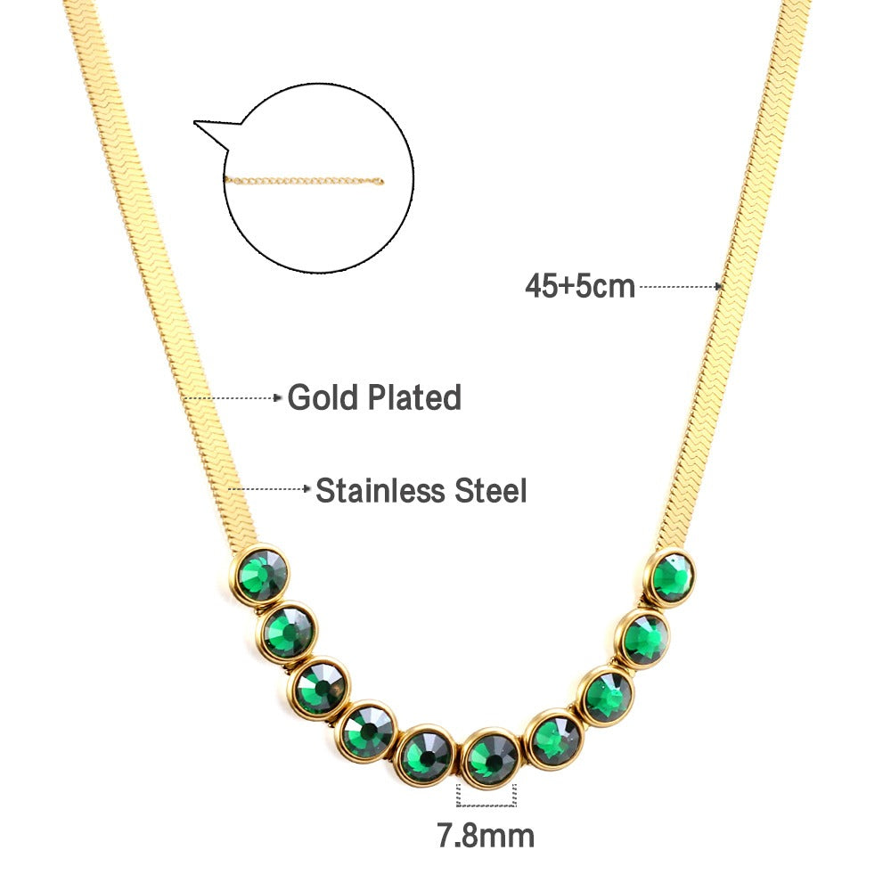 The Esme Emerald Necklace | 18K Gold Plated