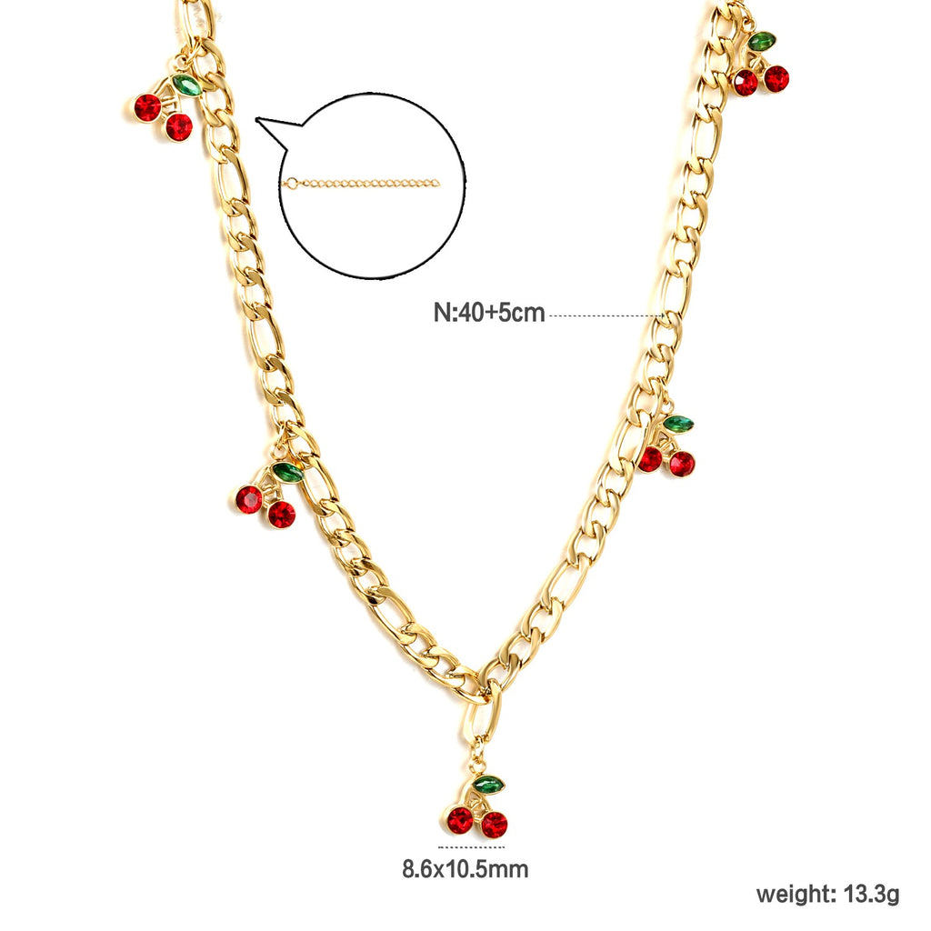 The Cerise Charm Necklace | 18K Gold Plated
