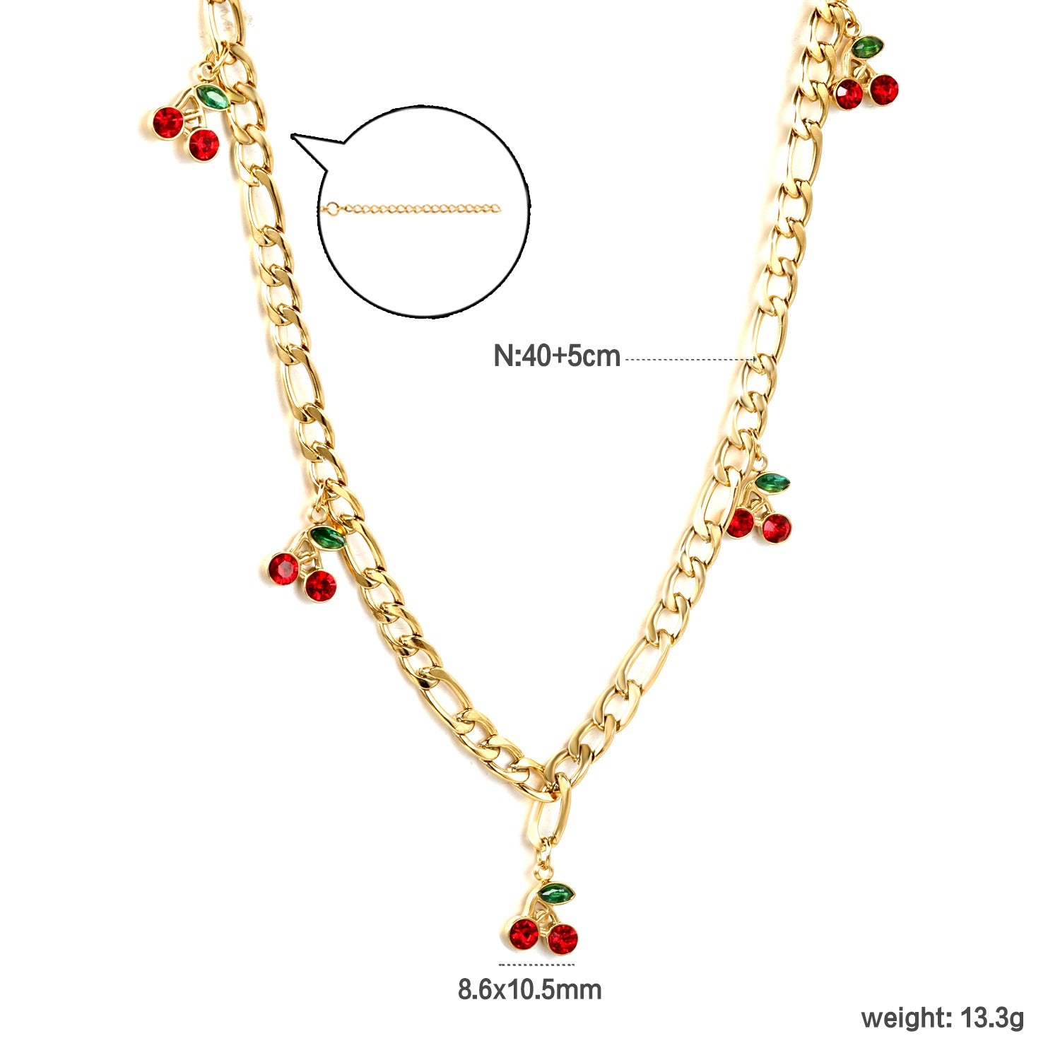 The Cerise Charm Necklace | 18K Gold Plated