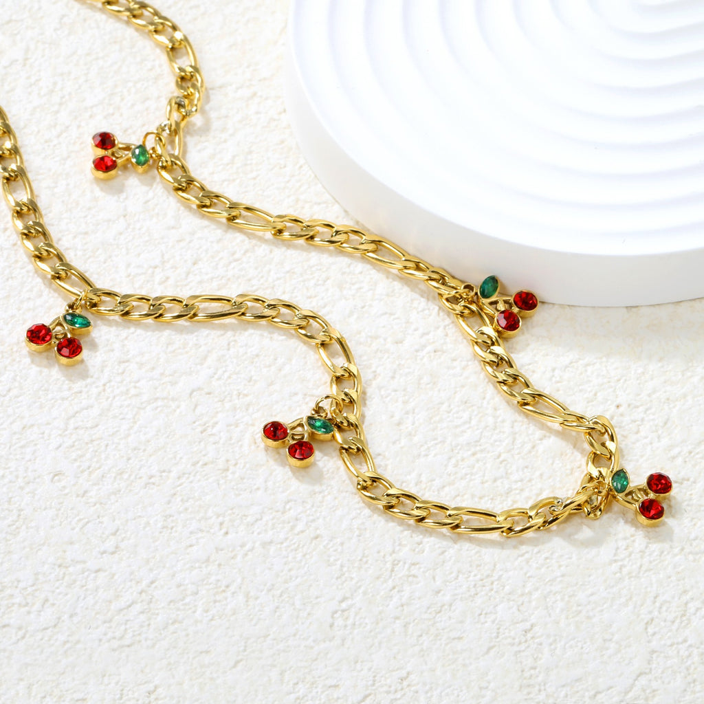 The Cerise Charm Necklace | 18K Gold Plated