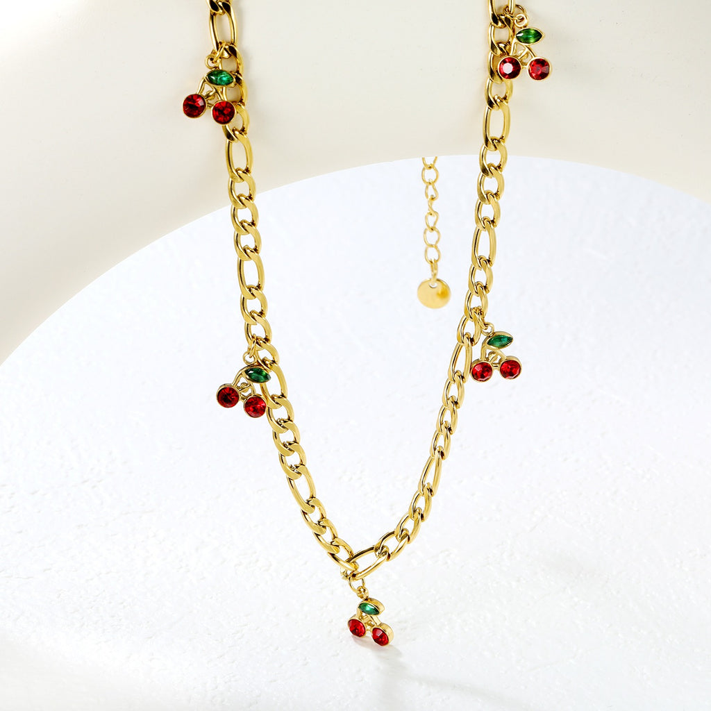 The Cerise Charm Necklace | 18K Gold Plated